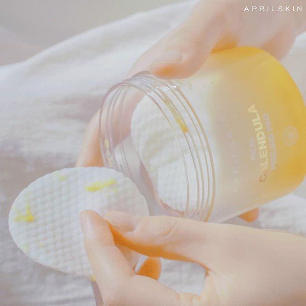 Toner Dạng Miếng Aprilskin Real Calendula Peeling/Carrotene Vitamin Pad 35g  _ Nước Hoa Hồng Dạng Miếng