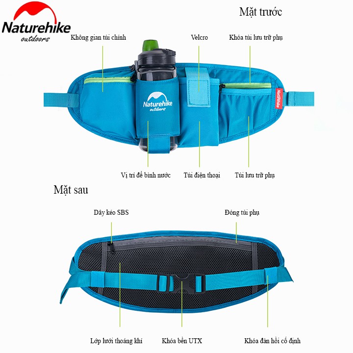 Đai chạy bộ thể thao Naturehike NH17E001-B đa năng tiện dụng dành cho cả nam và nữ