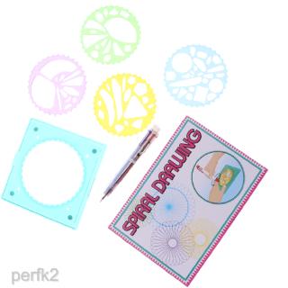 Set Geometric Ruler Stencil Spiral Art Drawing Toy Stationery B