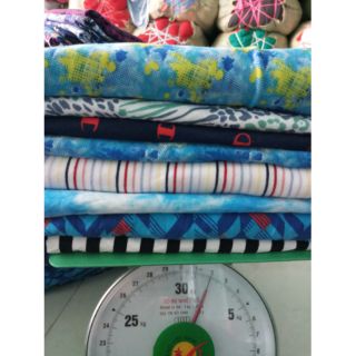 Vải may cho bé và 5 khúc cotton xanh 1k ..chị thanh thư phạm