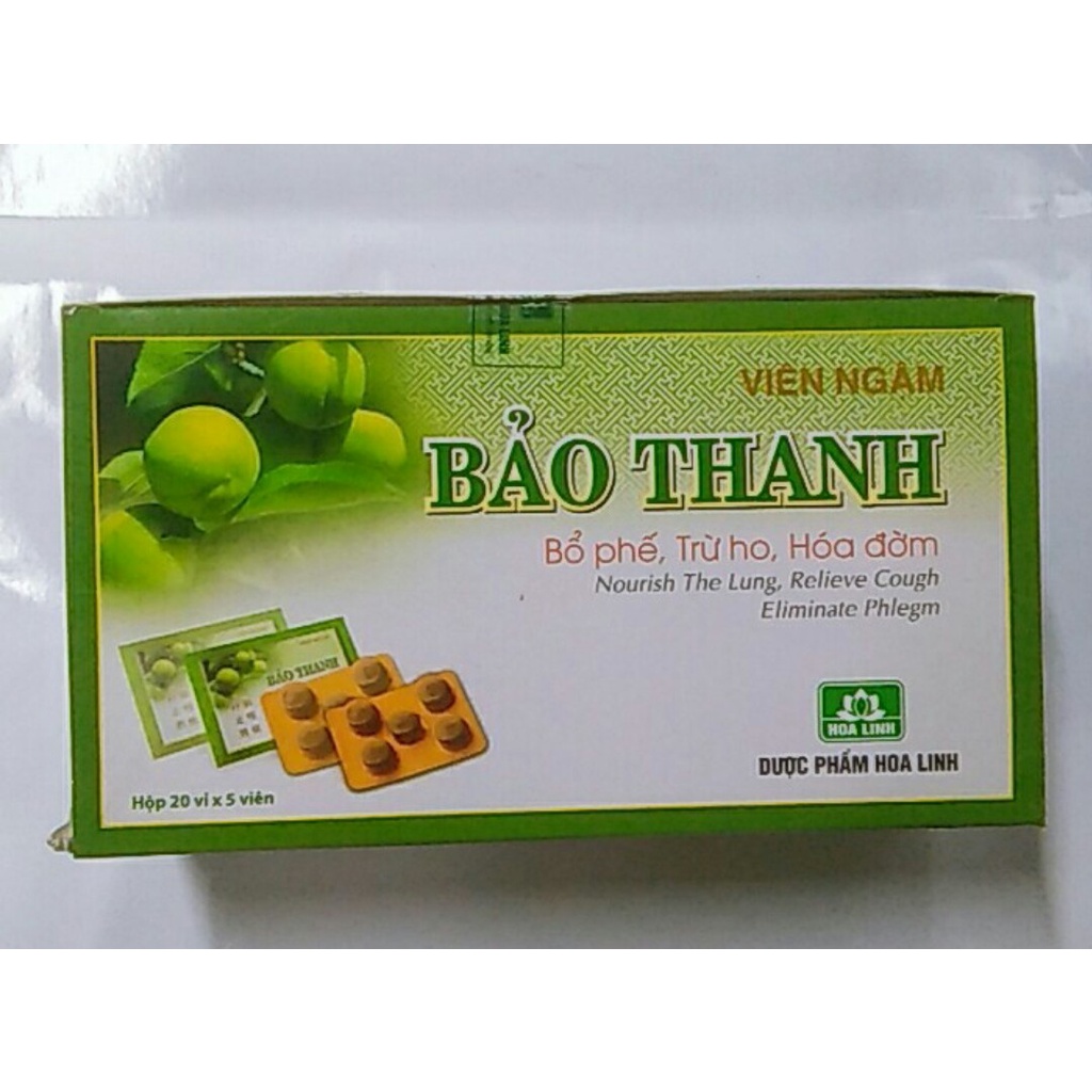 Kẹo ngậm bảo thanh có đường vĩ 5 viên
