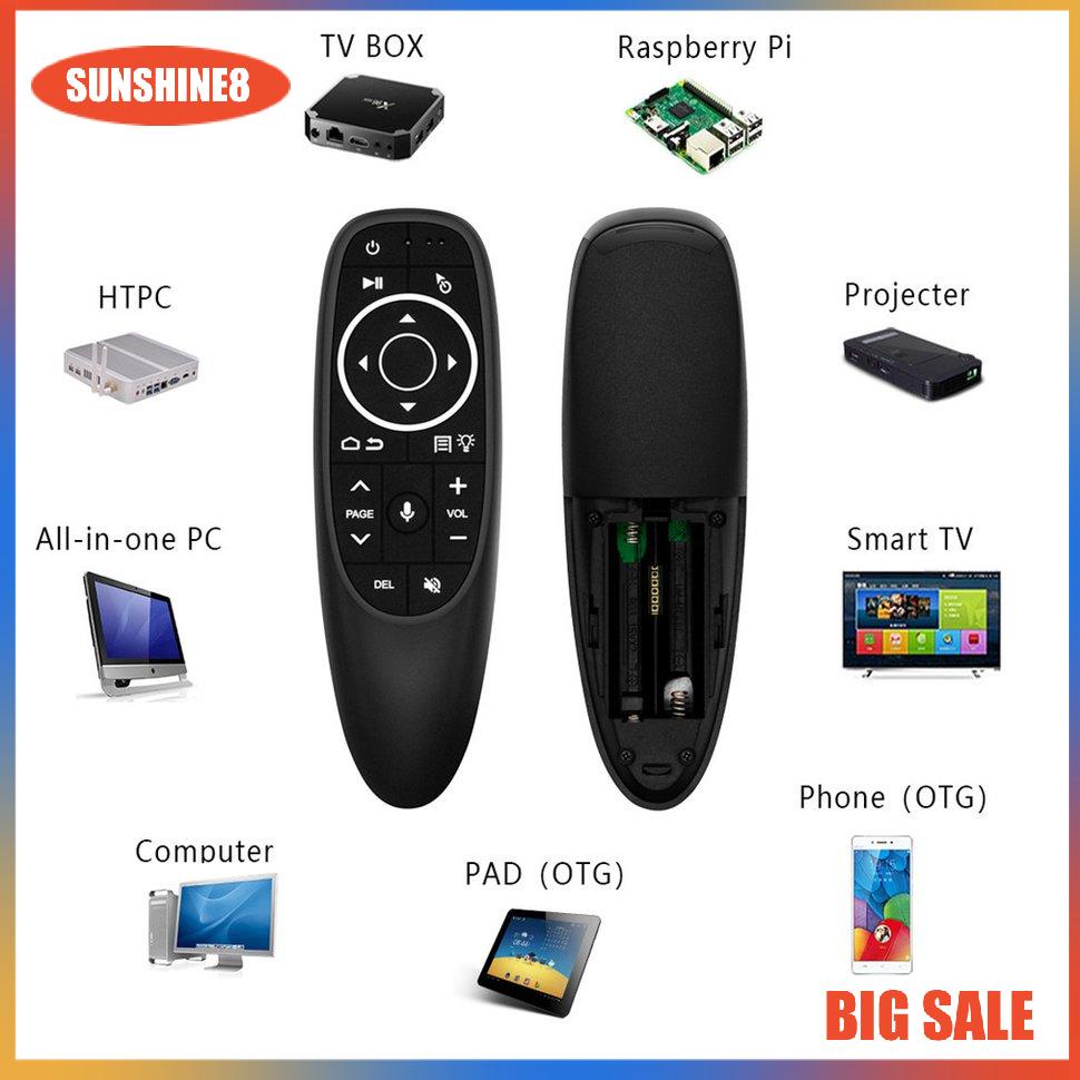 【SUN】G10S Voice Remote Control 2.4G Wireless Air Mouse Gyroscope For Tv Box