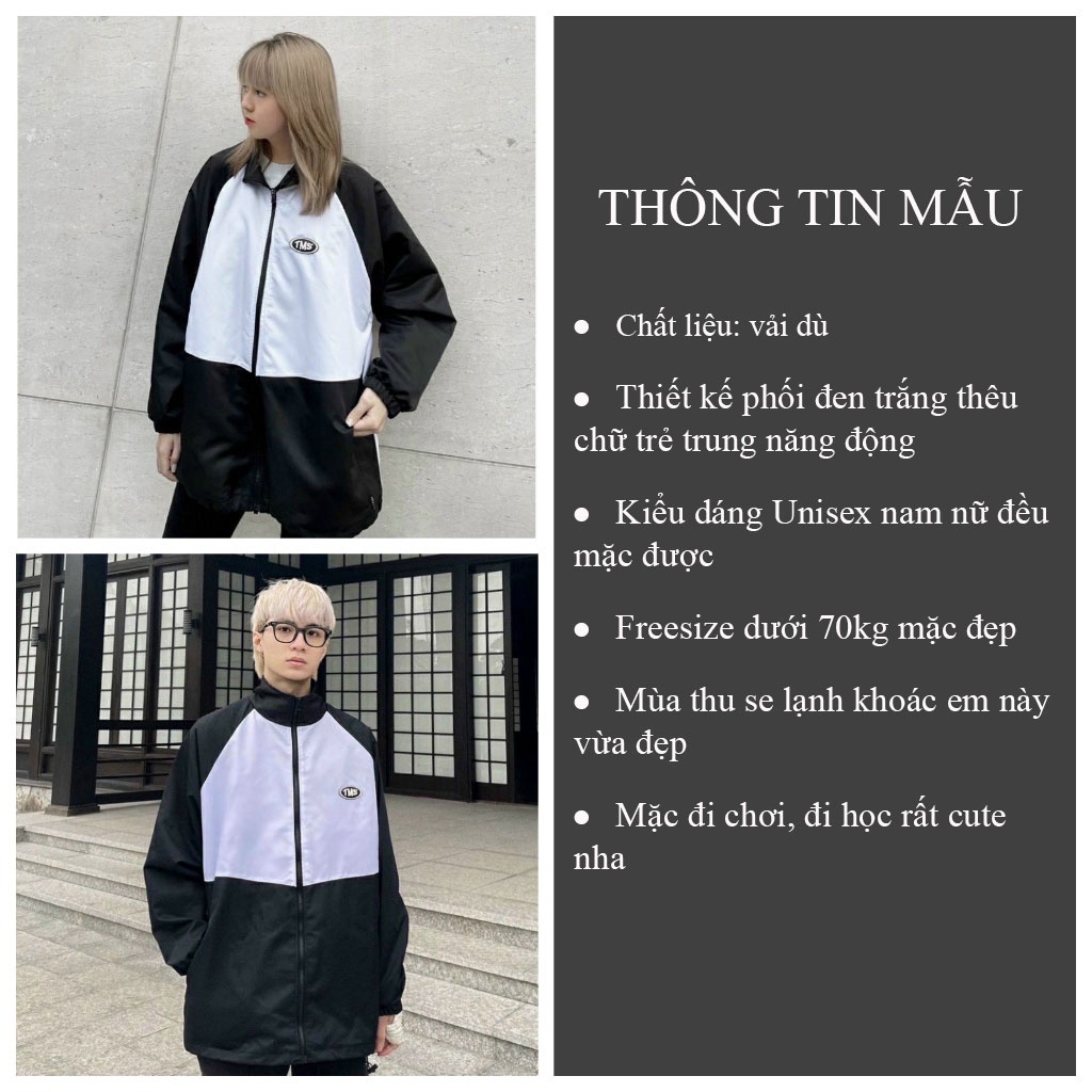 Áo khoác form rộng nam nữ MIDSIDE chất gió_VIETCEN