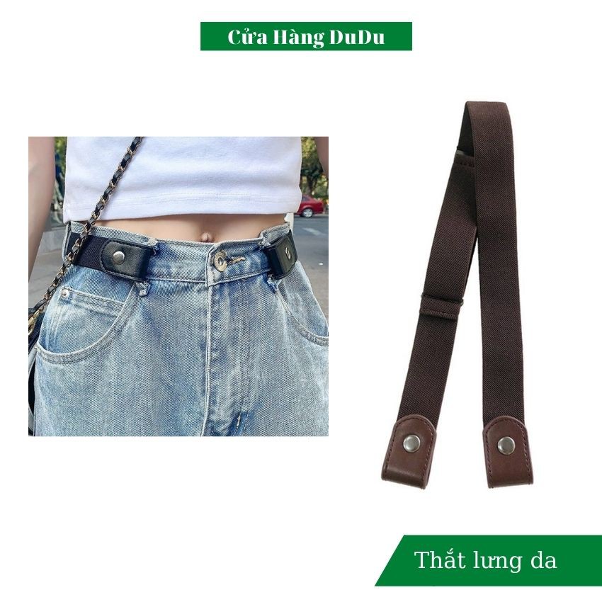 Thắt Lưng Chun Co Giãn Nút Bấm Phối Da [BELT] Dây Nịt Khuy Bấm Tiện Lợi NC5032