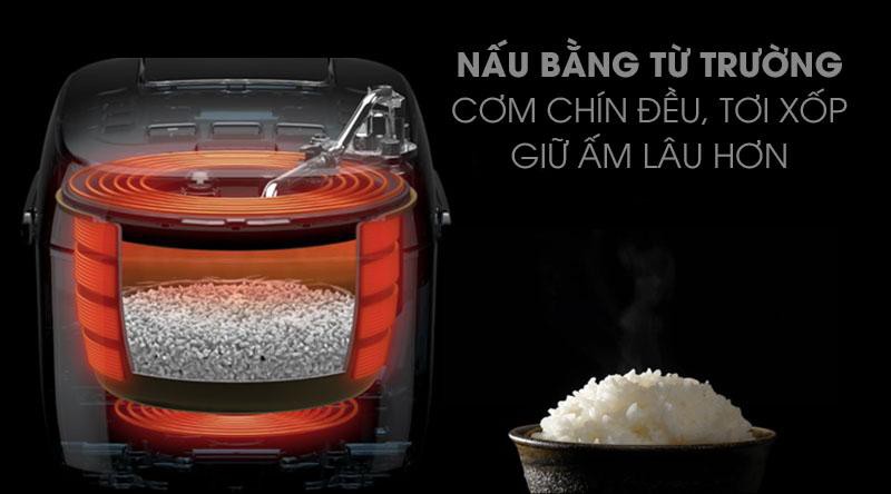 NỒI CƠM ĐIỆN CAO TẦN kangaroo KG599N  Nồi cơm điệnứng dụng công nghệ nấu IH nấu chín thức ă