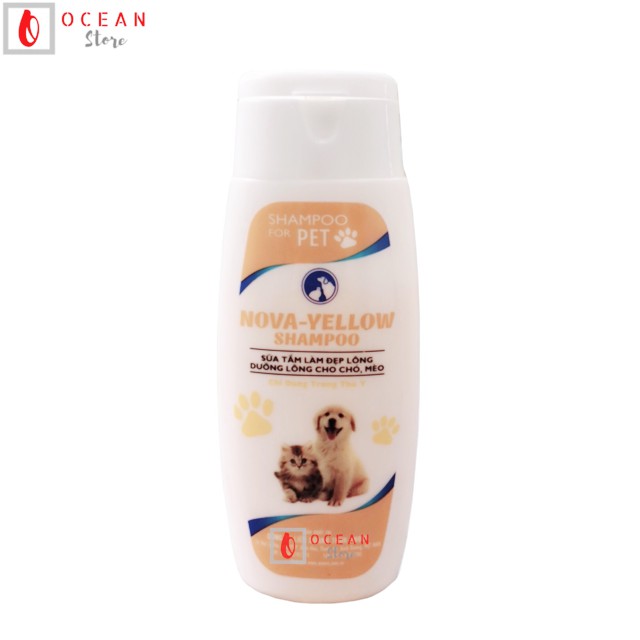 Sữa tắm ngăn rụng lông, dưỡng lông chó mèo Anova Vàng 150ml