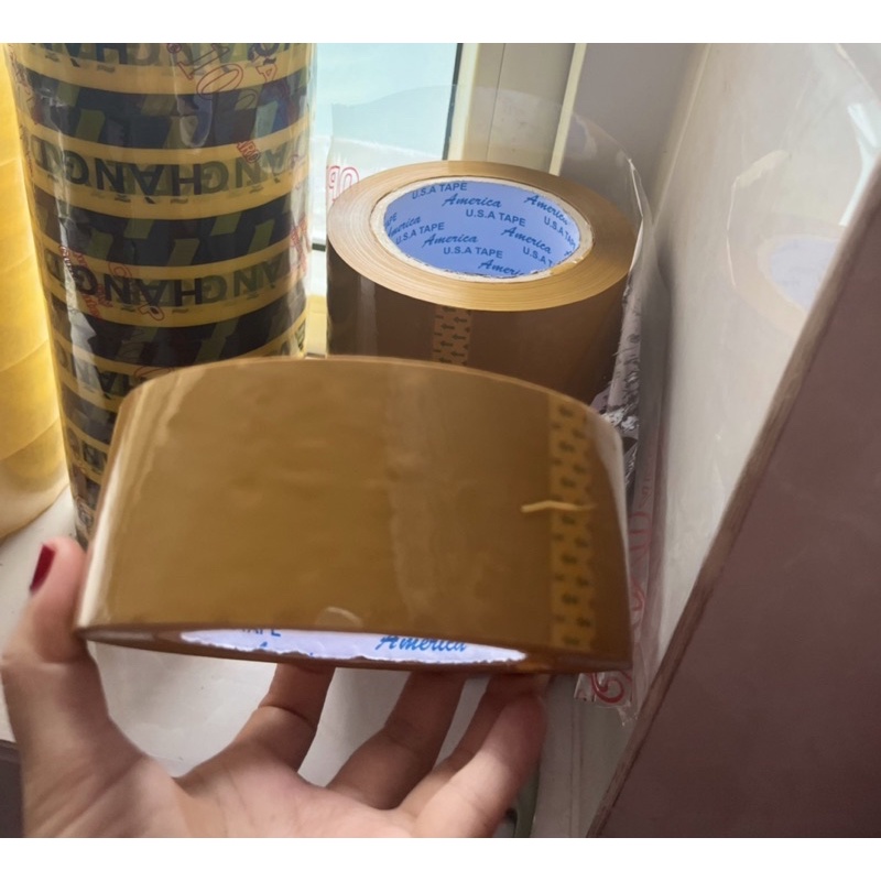 Cuộn Băng Keo 200 YARD Trong,Đục Loại Tốt Nặng 300gr Hàng Công Ty