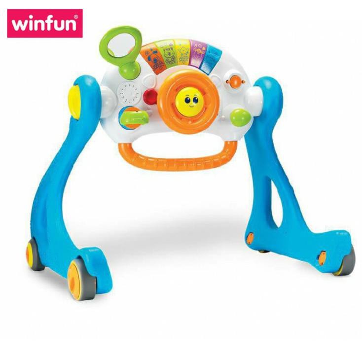 Đồ chơi Kệ chữ A kết hợp xe tập đi, bàn tập đứng cho bé có nhạc - Winfun 0846 đồ chơi cho bé sơ sinh tới 3 tuổi