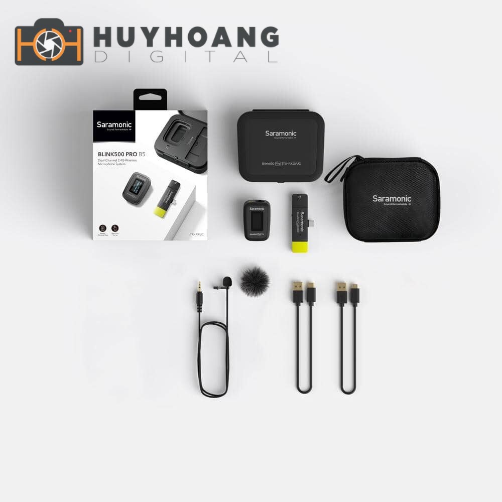 Micro thu âm không dây Saramonic Blink 500 Pro B5 cổng Type C ( 1phát + 1thu) - Hàng Nhập Khẩu