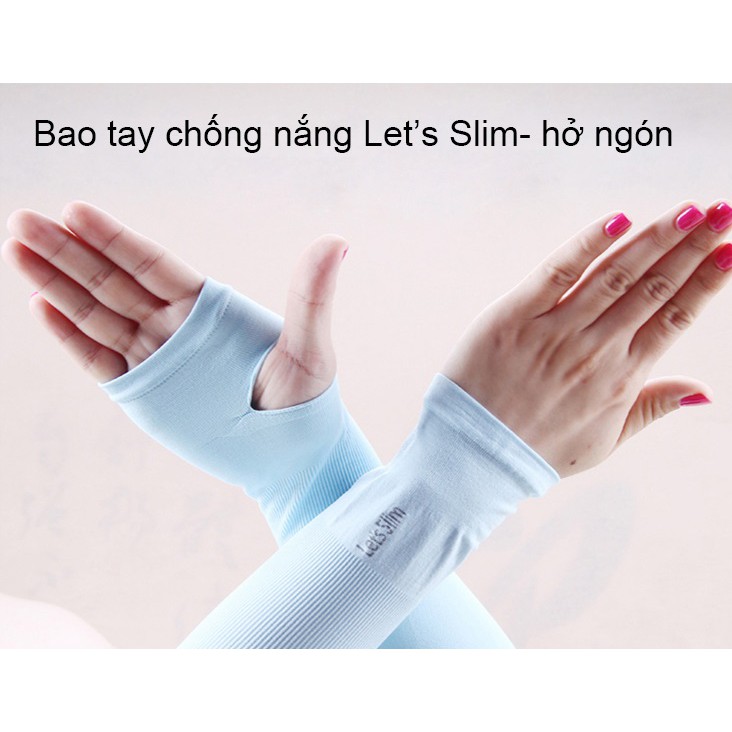 Găng Tay Chống Nắng Let's Slim | Găng Tay Đi Nắng Xỏ Ngón Hàn Quốc