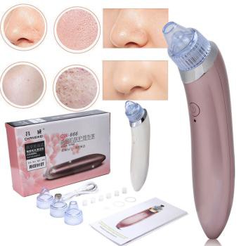 [Sale] MÁY HÚT MỤN DERMASUCTION 4 IN 1 cám, mụn đầu đen Chạy Pin AAA, 4 đầu hút thay thế