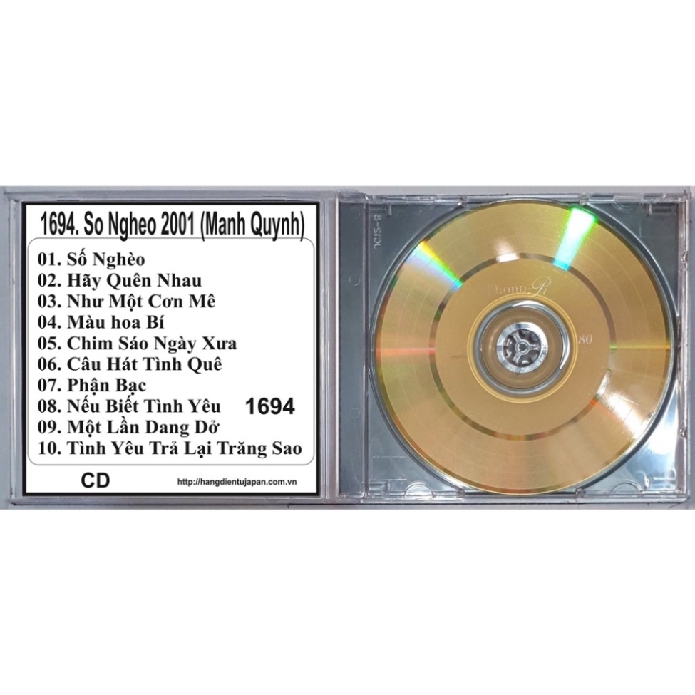 Bộ 4 CD ca sĩ mạnh quỳnh ( 1663 - 1694 )