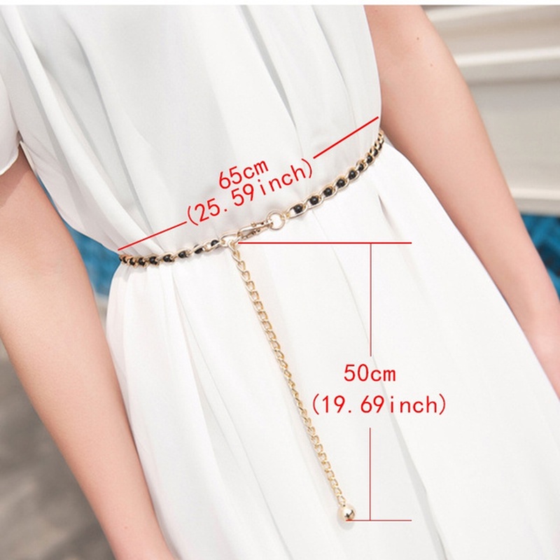 Thắt lưng đính ngọc trai nhân tạo co giãn thời trang dành cho nữ