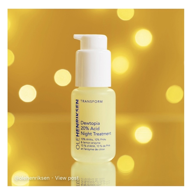 Tinh chất sáng da Olehenriksen Dewtopia 20% Acid Night Treatment