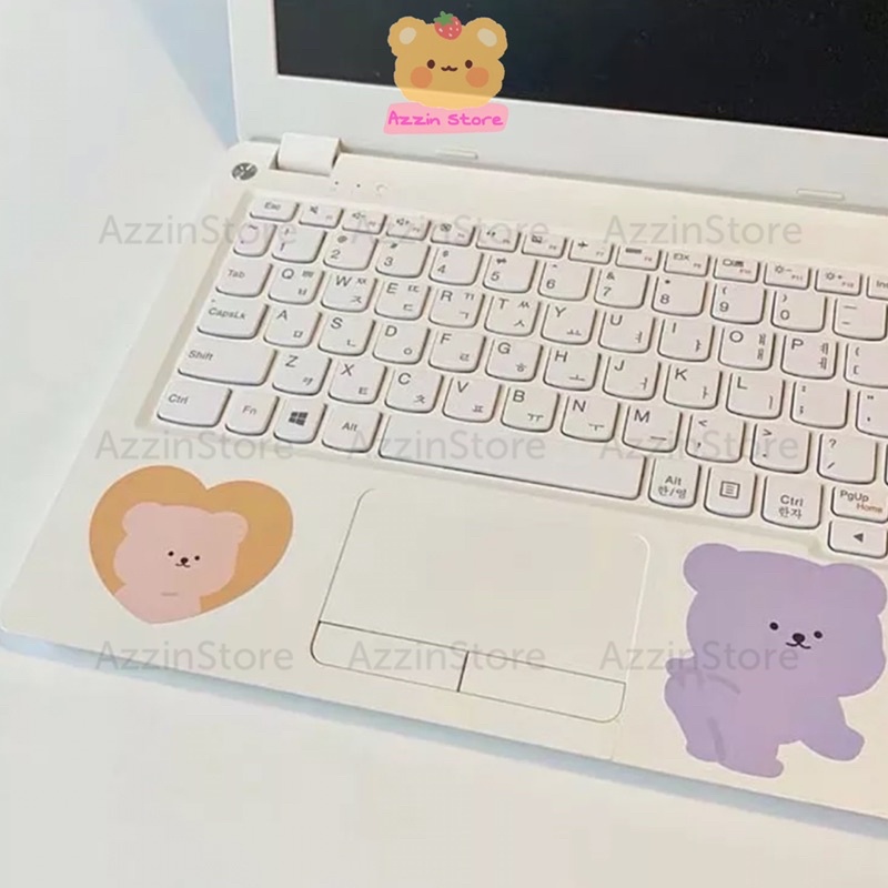 Nhãn Dán Hoạ Tiết Hình Gấu Chống Nước Sticker Hoạt Hình Dễ Thương Màu Sắc - Azzin Store
