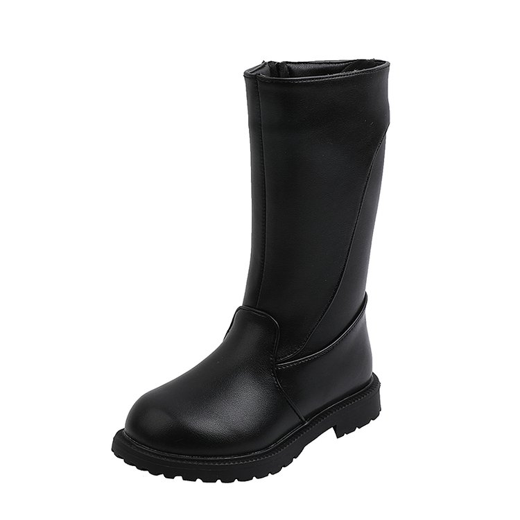 Giày boot da mềm cổ cao thời trang cá tính cho bé gái