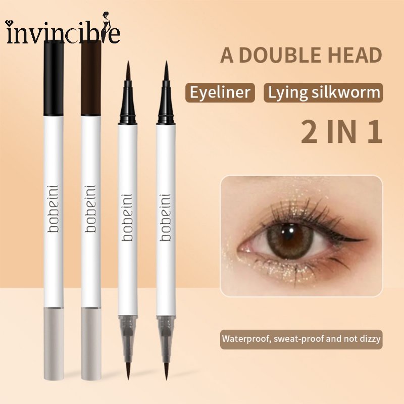 Bút Kẻ Mắt 2 Trong 1 Chống Thấm Nước Lâu Trôi Không Nhòe