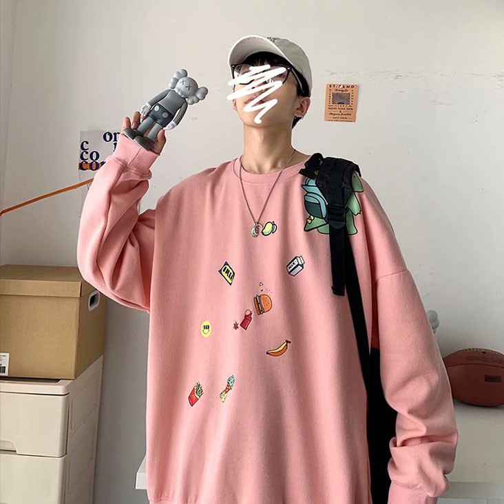 Áo Nỉ Tay Dài In Hình Hoạt Hình Trẻ Trung Cho Cặp Đôi | BigBuy360 - bigbuy360.vn