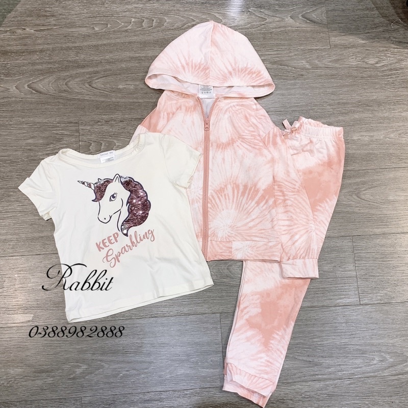 Set 3 chi tiết loang kèm áo Pony