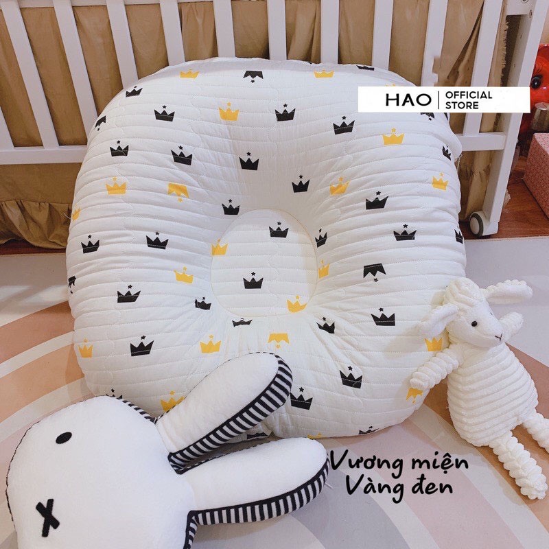 Gối chống trào ngược cao cấp HAOHAO cotton Hàn chần bông, chống nôn trớ an toàn cho bé (Bao gồm vỏ gối và ruột)