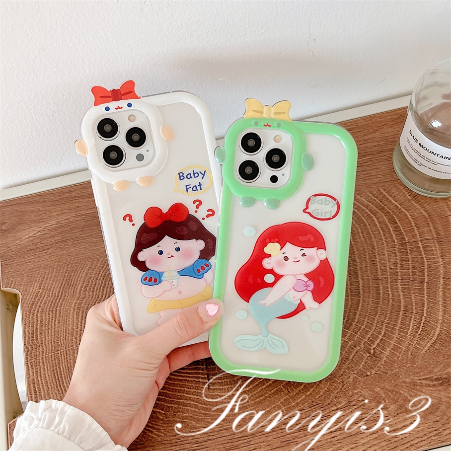 Ốp Điện Thoại Mềm Trong Suốt In Hình Nàng Tiên Cá Cho iPhone 14 13 12 11 Pro Max X XR Xs Max 8 7 6 6s Plus SE 2020