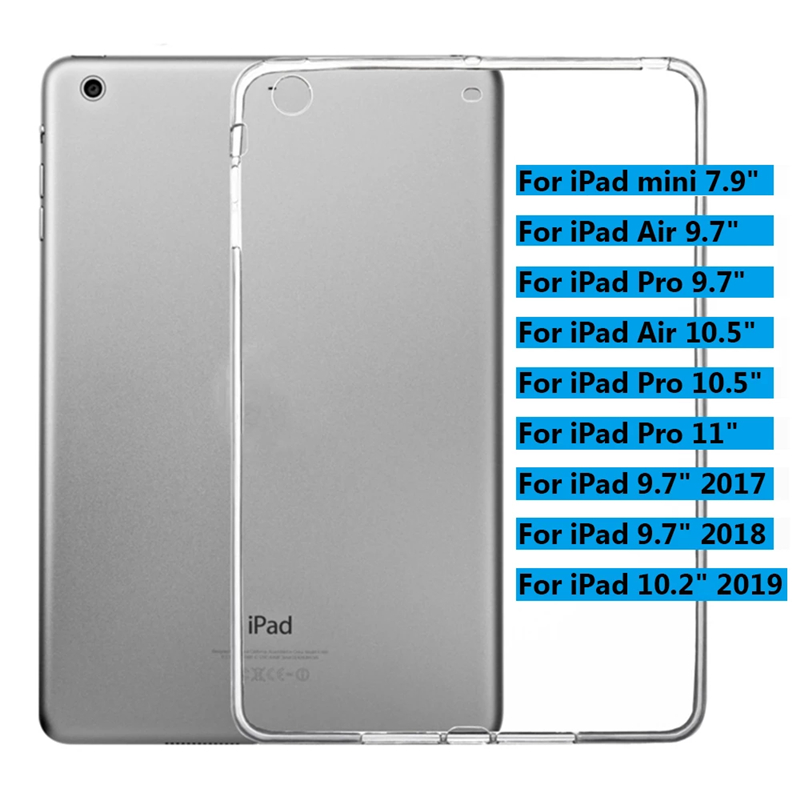 Ốp Lưng Nhựa Tpu Trong Suốt Cho Ipad Air4 10.2 Mini 2 3 4 5 Ipad 2017 2018 Pro 10.5 Air 1 2