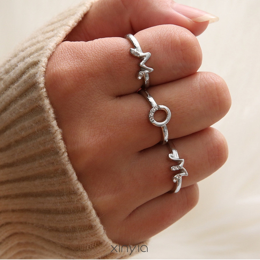 Nhẫn Mạ Vàng Trắng Hoạ Tiết 26 Chữ Cái Tuỳ Chọn Độc Đáo