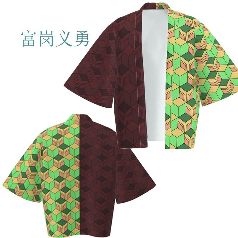 Áo khoác kimono phong cách anime Demon Slayer dùng hóa trang 2021