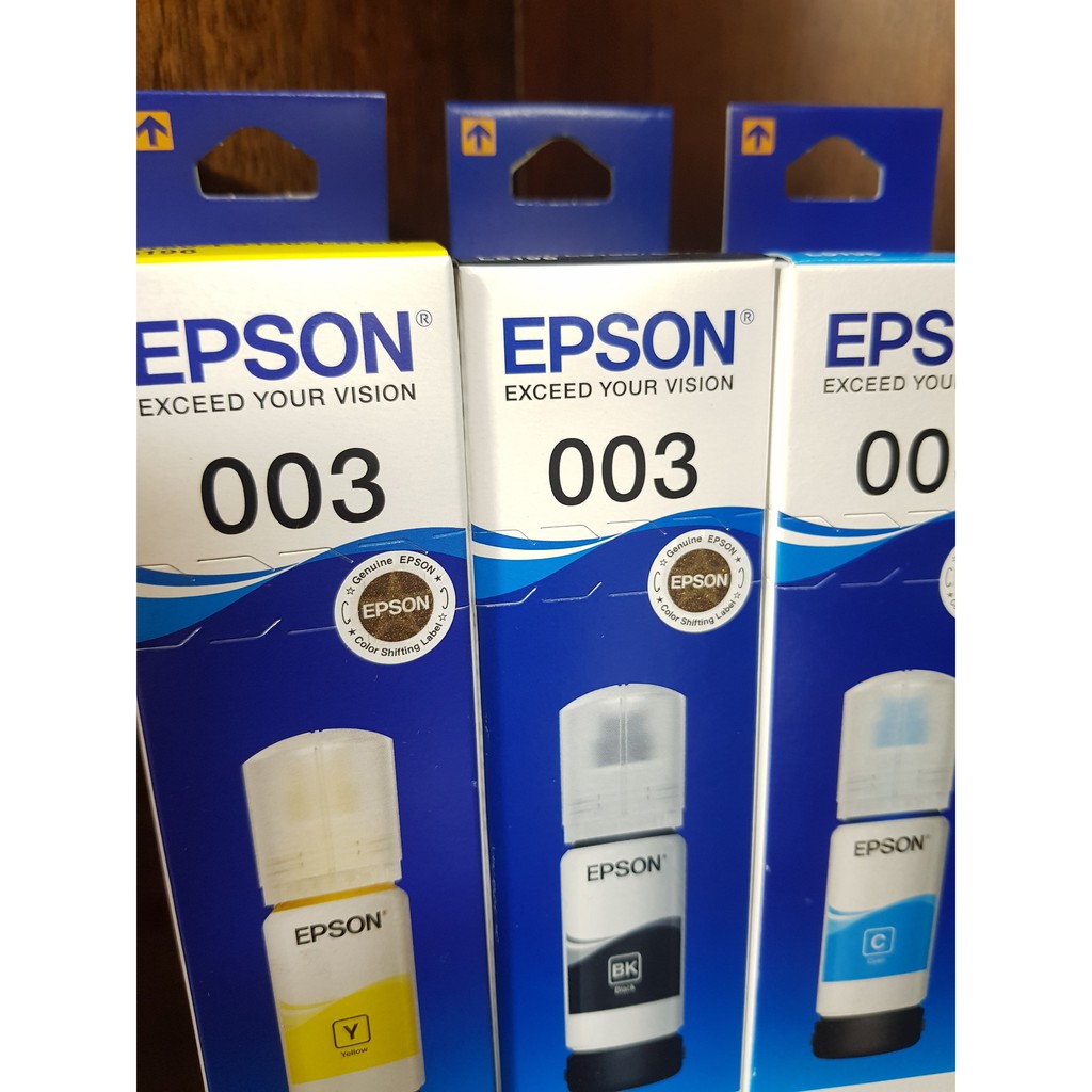 Bộ mực in 4 màu Epson 003 Ecotank cho máy Epson L1110/ L3110/ L3150 ( hàng chính hãng )