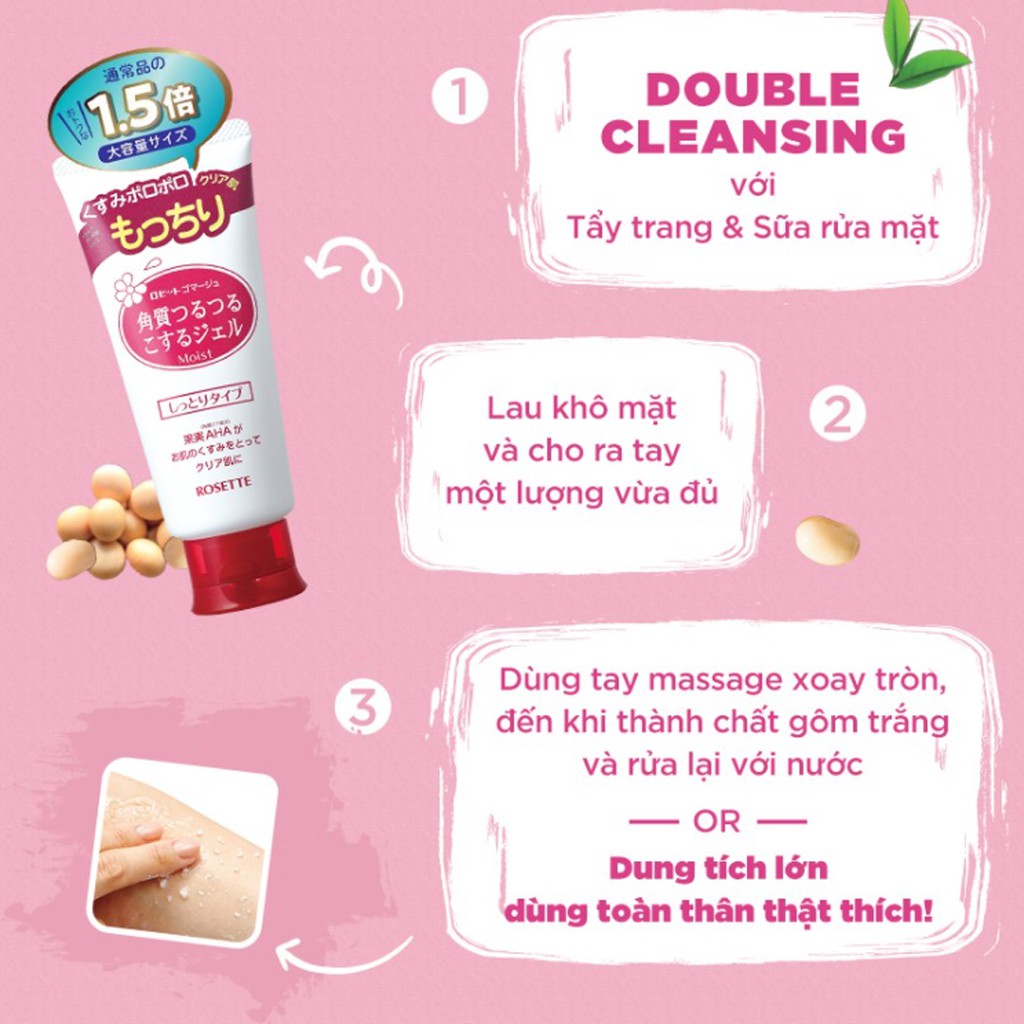 Tẩy Tế Bào Chết Dành Cho Da Khô Rosette Gommage Moist (180g)