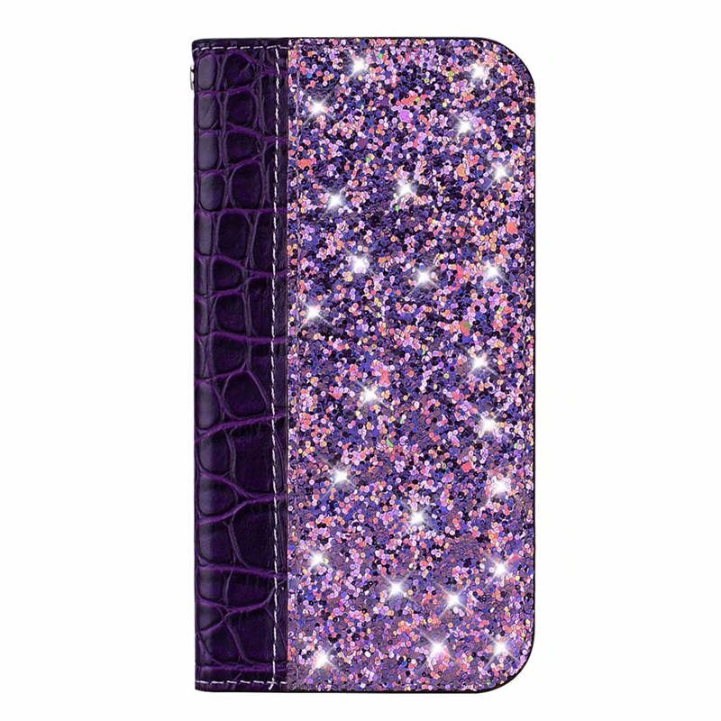 Leather Flip Glitter Bling Case Sony Xperia 10 Plus XA2 L2 L1 L3 XZ1 XZ2 XZ3 XZ4 Wallet Cover Sony Xperia10 10Plus Cases