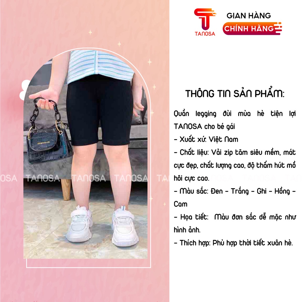 Quần Legging Đùi Mùa Hè Tiện Lợi TANOSA Quần Cho Bé Gái Quần Legging Bé Gái