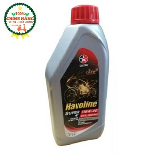 Nhớt xe số gốc khoáng caltex havoline super4T 15w40 [ 1L ] - nhớt xe máy caltex
