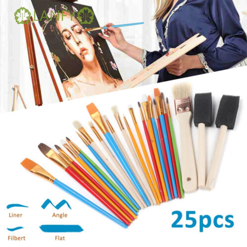 Set 25 Cọ Vẽ Tranh Cho Bé