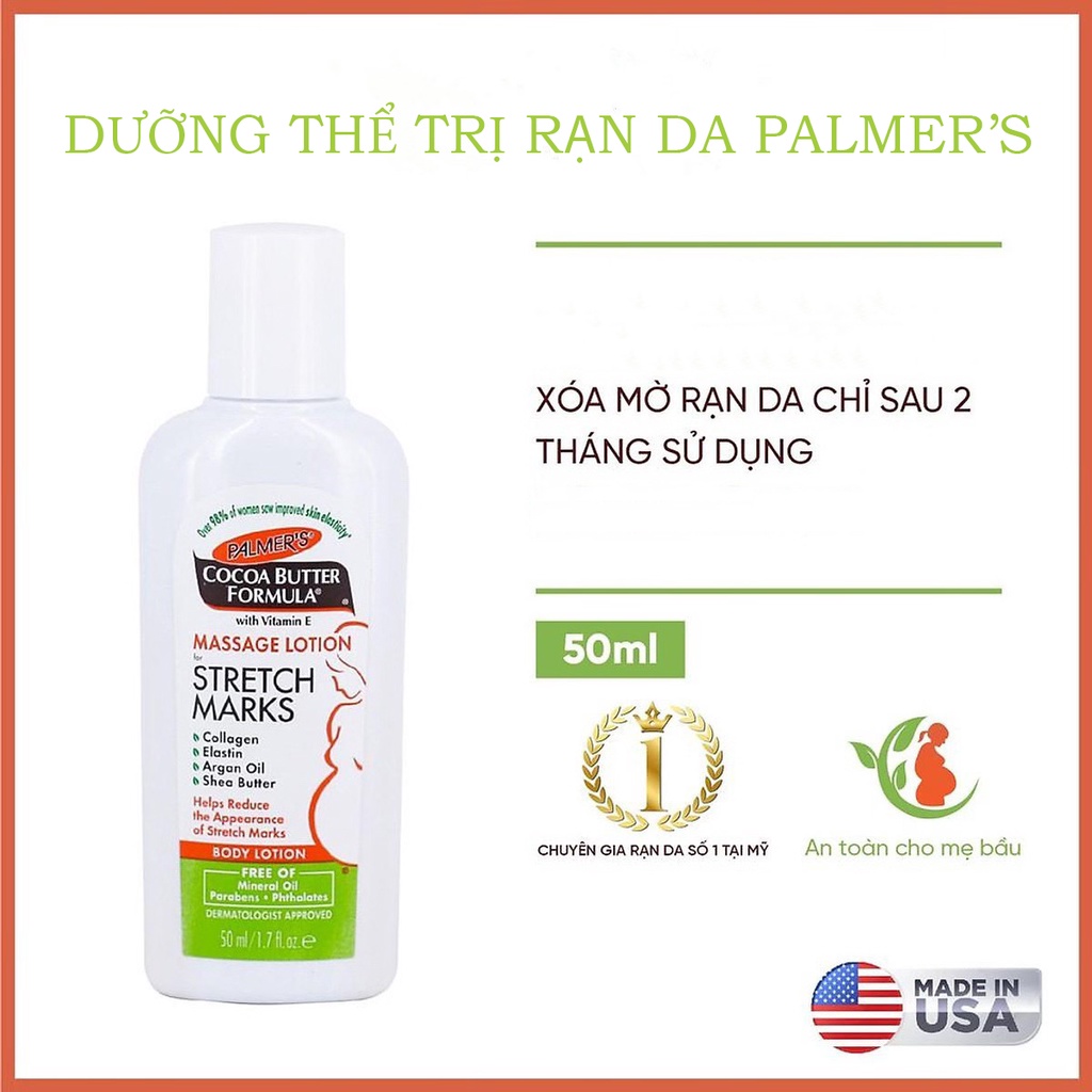 Sữa Dưỡng Ngăn Ngừa Rạn Da Palmer's Cocoa Butter Formula Massage Lotion For Stretch Marks 50ml