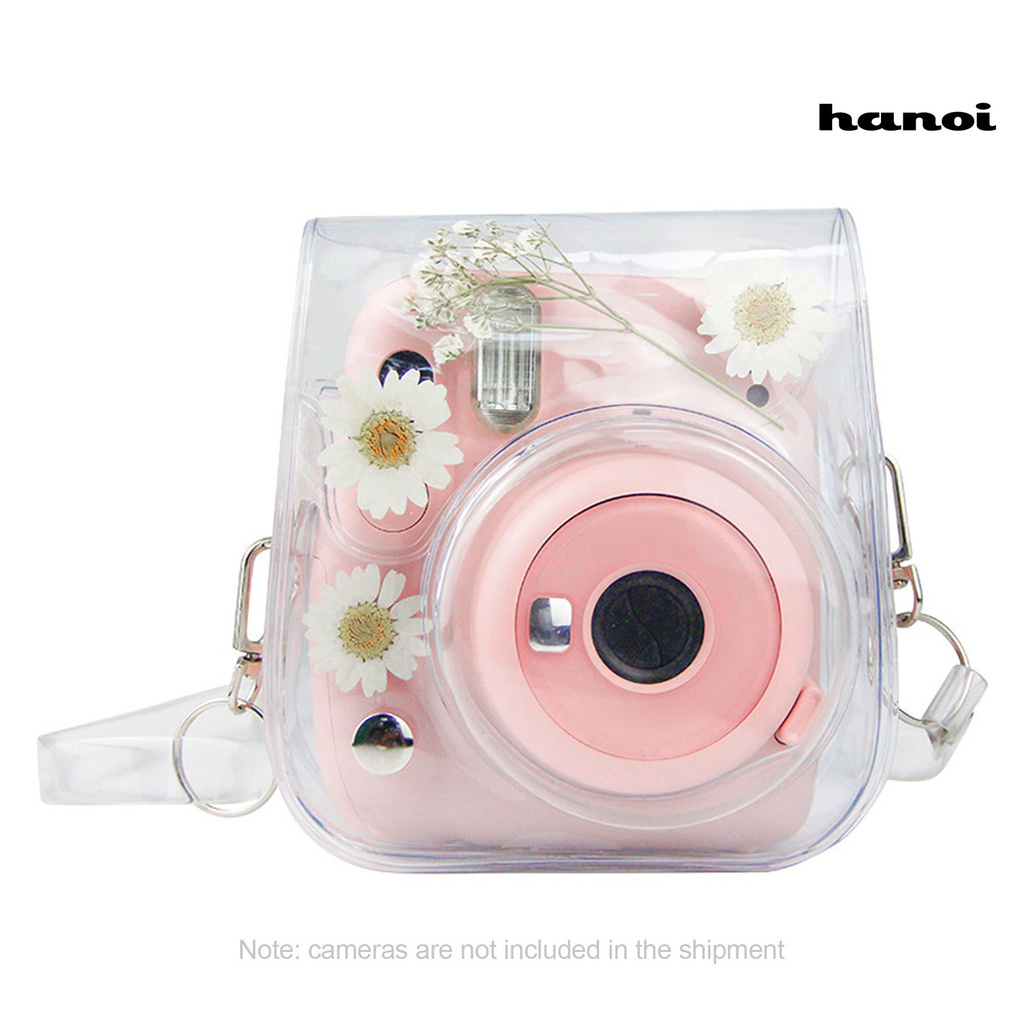 Túi Đựng Máy Ảnh Polaroid Mini 11 / 9 / 8 Trong Suốt Họa Tiết Hoa Xinh Xắn