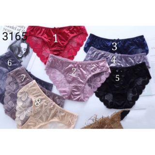 (3165)combo 10 quần lót satin phối ren dịu nhẹ