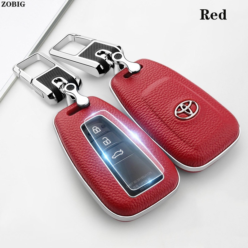 Vỏ Da Bảo Vệ Chìa Khóa Điều Khiển Từ Xa Cho Xe Hơi Toyota CHR Prado Camry Avalon RAV4 Highlander Avalon Prius Corolla Cross GT86