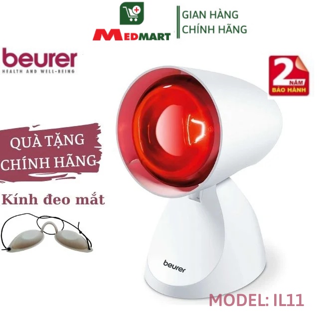 [Chính Hãng] Đèn Hồng Ngoại Trị Liệu Beurer Đức IL11 - Loại 100W - Bảo Hành 2 Năm - Medmart