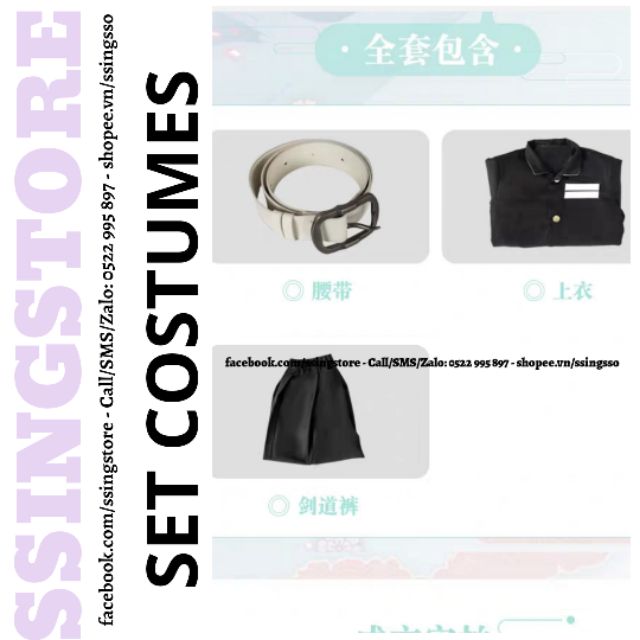 Set quần áo COSPLAY nhân vật anime Tokitou Muichiro trong Kimetsu Yaiba Zenitsu