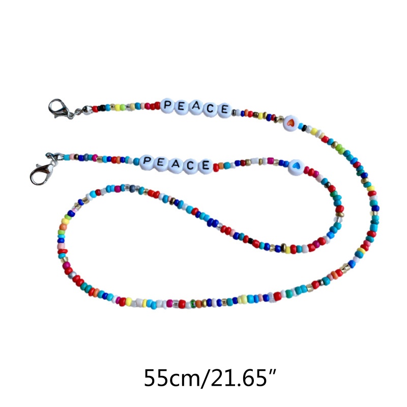 Dây Giữ Mắt Kính / Vòng cổ / Khuyên Tai Chống Trượt In Chữ Nhiều Màu Sắc