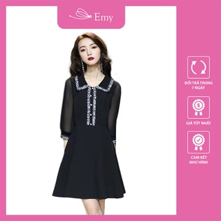 Đầm váy nữ tiểu thư ulzzang tay lưới phồng sang chảnh Thời Trang Emy K1