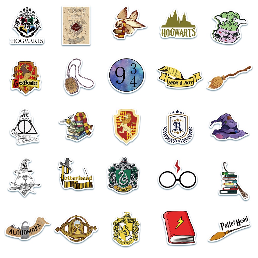 10 / 50 Sticker Dán Laptop Chống Nước Hình Harry Potter Hoạt Hình