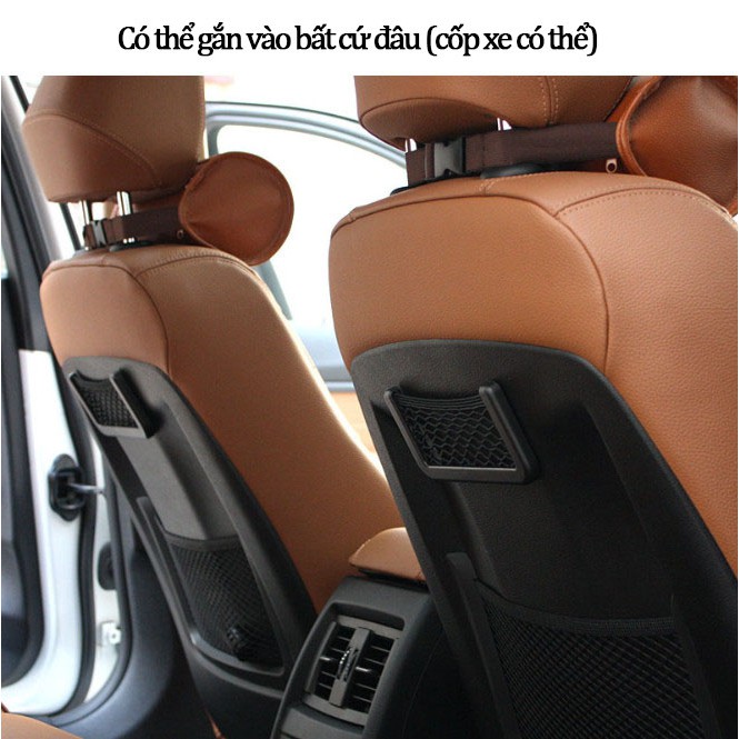Túi lưu trữ lưới điện thoại di động trên ô tô, túi lưu trữ ghế ô tô dính 20cm/15cm