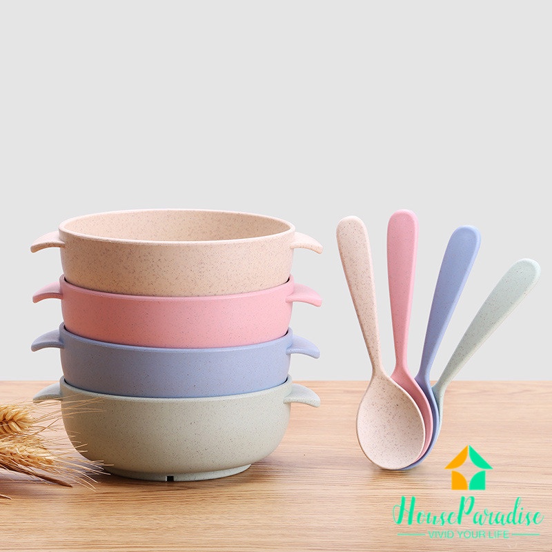 Bộ tô muỗng ăn bằng lúa mạch dành cho trẻ em