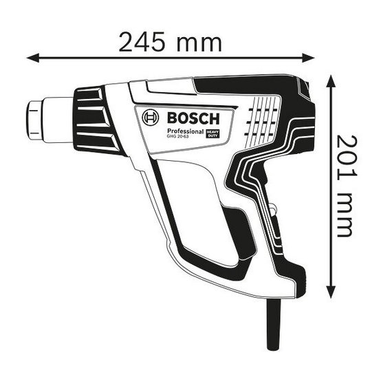 Máy thổi hơi nóng Bosch GHG 20-63 + Quà tặng áo mưa