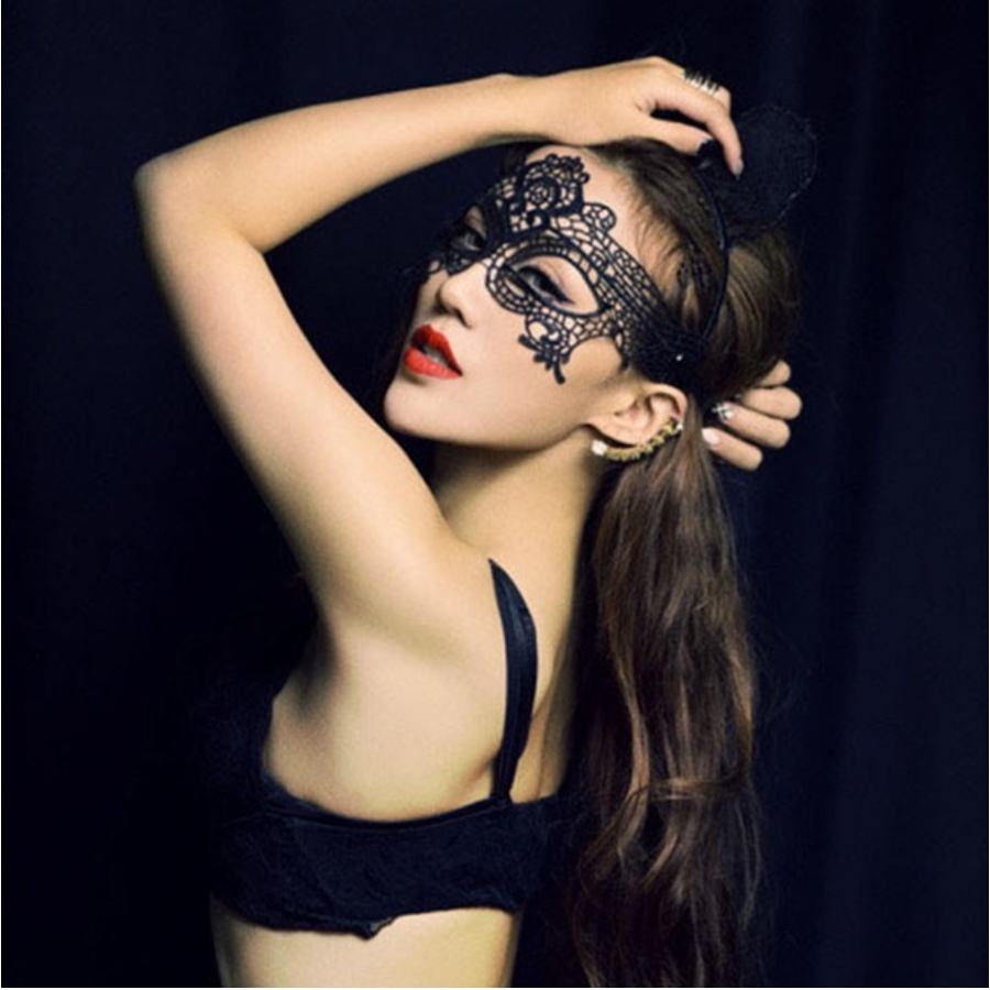 Mặt nạ ren phối đồ cosplay gợi cảm, bịt mắt ren sexy vải che mặt quyến rũ - M4 - M.A Shop