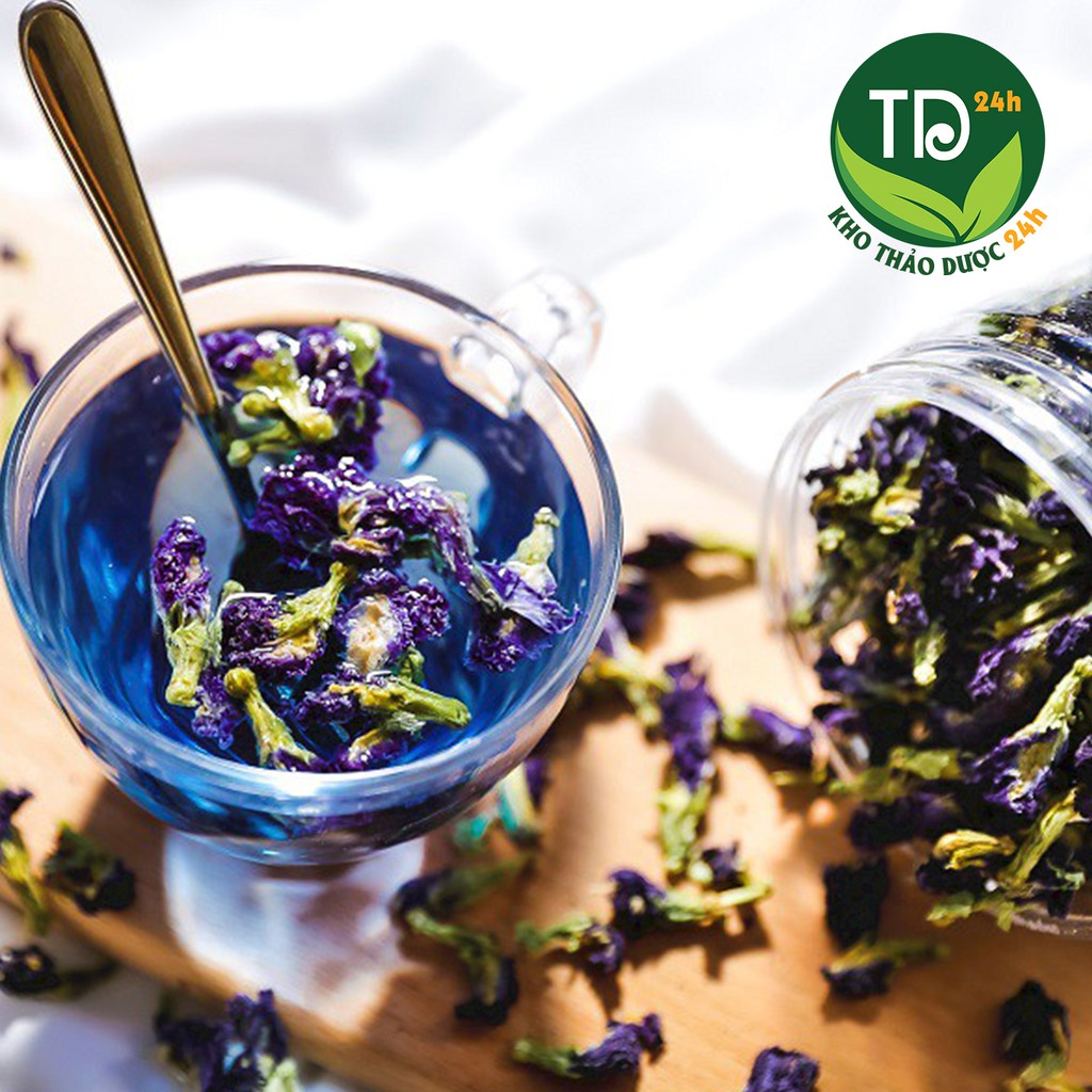 Trà hoa đậu biếc 100% tự nhiên, nguyên liệu pha chế, nấu nướng, làm bánh, lên màu thực phẩm tự nhiên, không hóa chất