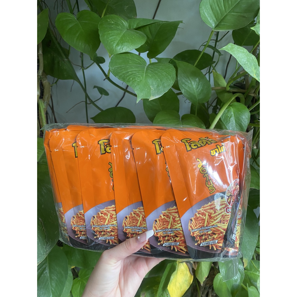 Bánh Que Cọng Cam Thái Lan Vị Thịt Nướng Stick Biscuit Bacon Flavour Dorkbua Brand (Lốc 12 gói)