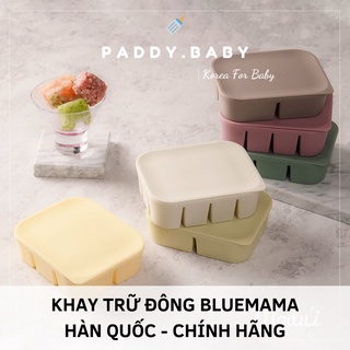 KHAY TRỮ ĐÔNG SILICON BLUEMAMA HÀN QUỐC KÈM NẮP ĐẬY ĐỒ ĂN DĂM  CHO BÉ <CÓ SẴN>